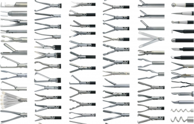 Various working parts of the endoscopic surgical instrument Образовательный центр WETLAB | Various working parts of the endoscopic surgical instrument