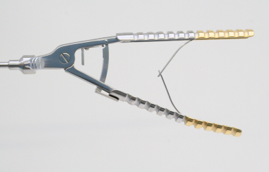 Handle of endovideosurgical needle holder with a cremator Образовательный центр WETLAB | Handle of endovideosurgical needle holder with a cremator